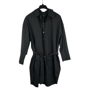 NWT! Banana Republic RT$130 Black XXL Oversized Cotton Poplin Midi Shirt Dress